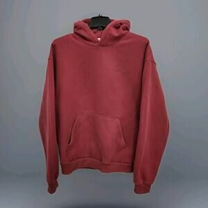 Comfrt Weighted Oversized Signature Pullover Hoodie Large Berry Pink